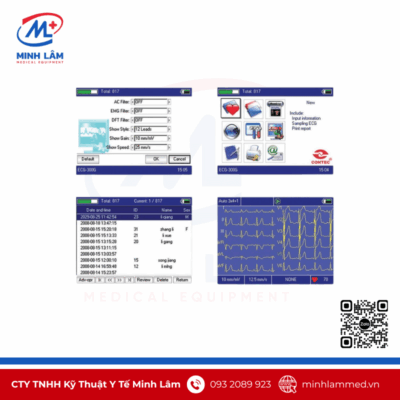 Máy điện tim 3 kênh Contec: ECG300G, tiêu chuẩn FDA Mỹ