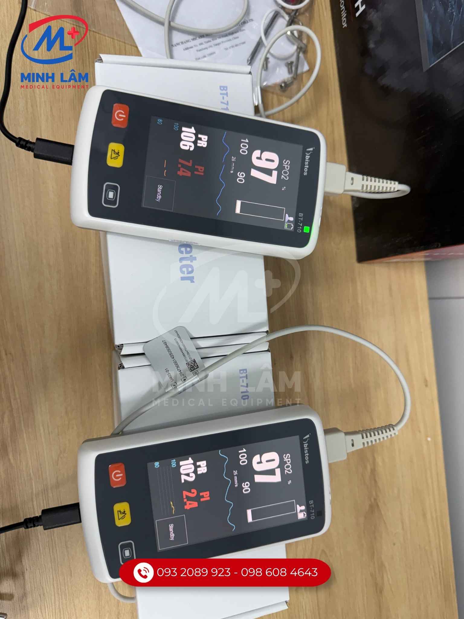 Bàn giao số lượng 2 máy SPO2 Bistos BT-710 cho phòng khám đa khoa.